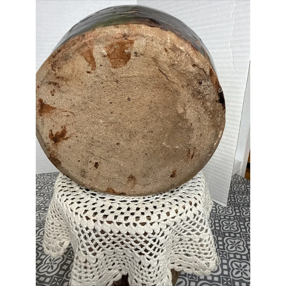 ANTQ.Chinese Stoneware Brown Glazed Pottery Storage Jar Similar To Soy Sauce Jug